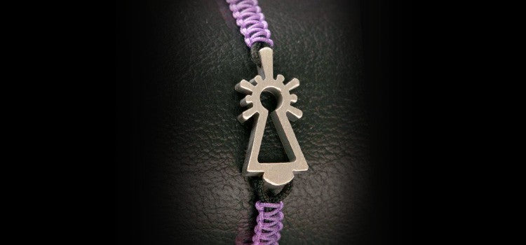 PULSERA VIRGEN NYLON LILA