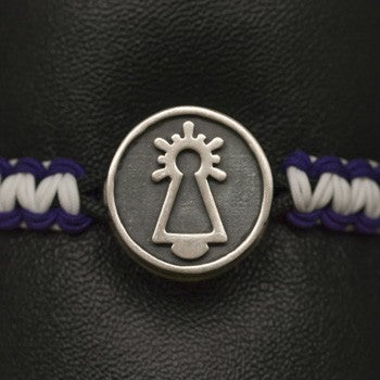 PULSERA COFRADE MORADA Y BLANCA