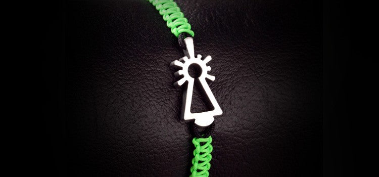 PULSERA VIRGEN NYLON VERDE