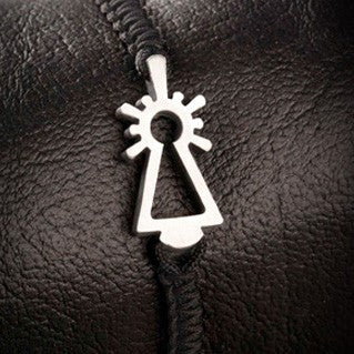 PULSERA VIRGEN NYLON NEGRA