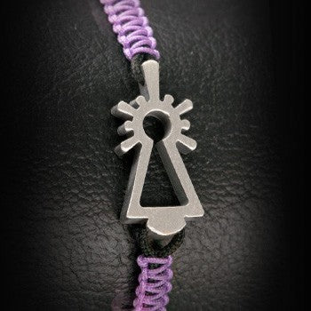 PULSERA VIRGEN NYLON LILA