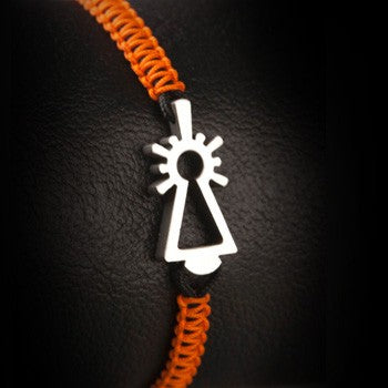 PULSERA VIRGEN NYLON NARANJA