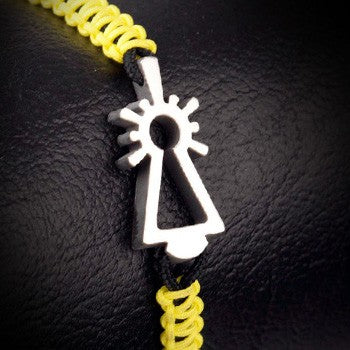 PULSERA VIRGEN NYLON AMARILLO