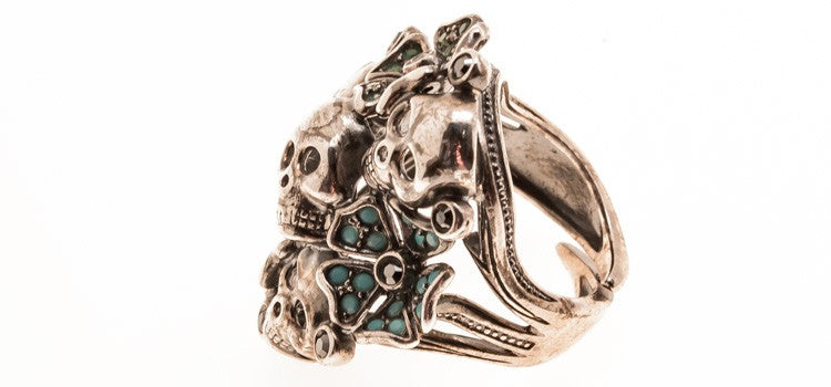 ANILLO DE PLATA CALAVERAS