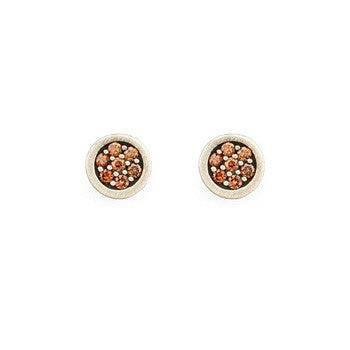 PENDIENTES SUNFIELD BOTON MINI COÑAC