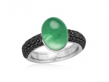 ANILLO DROP PAVE VERDE