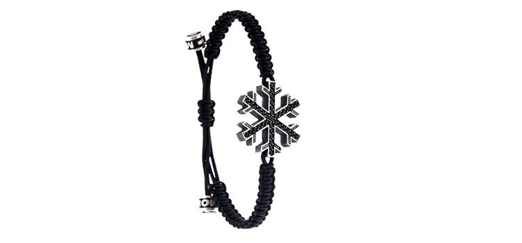 PULSERA COPO DE NIEVE NEGRO