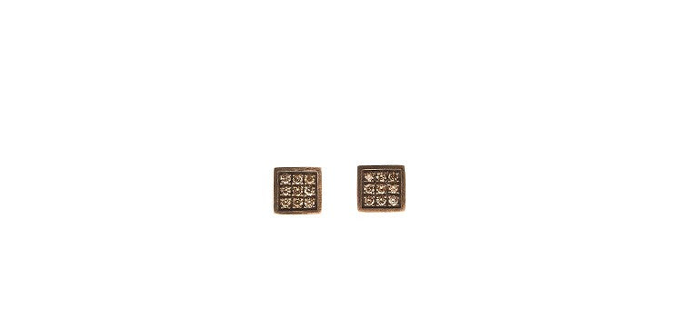 PENDIENTES BROWN CUBE