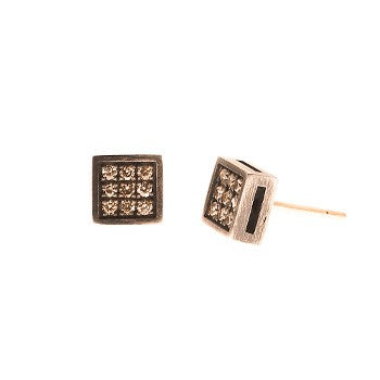 PENDIENTES BROWN CUBE