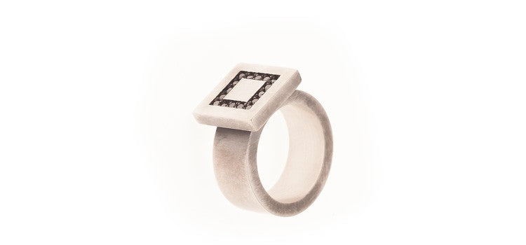 ANILLO BLACK QUADRAT