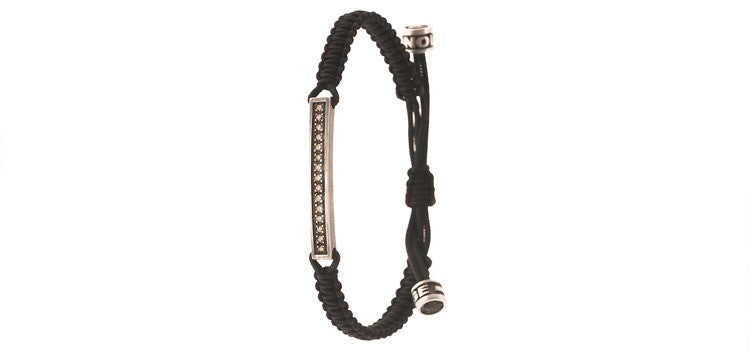 PULSERA SLAVE NYLON DIAMONDS COÑAC