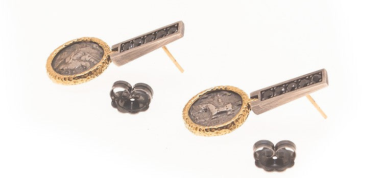 PENDIENTES ROME NEGRO