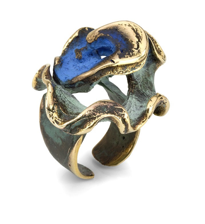 ANILLO FILI PLAZA NATURALEZA BRONCE AZUL
