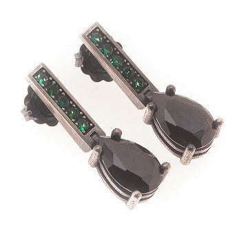 PENDIENTE FALLEN BICOLOR VERDE