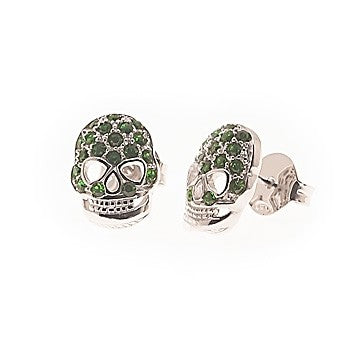 PENDIENTES CALAVERAS VERDE