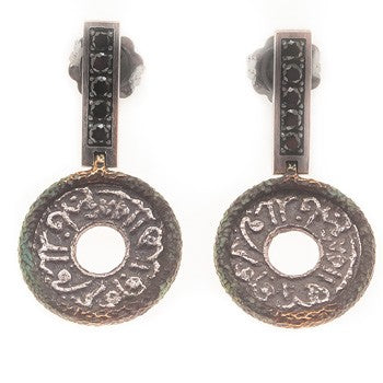 PENDIENTE LONG BALI NEGRO