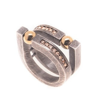 ANILLO KURVEN MARRON