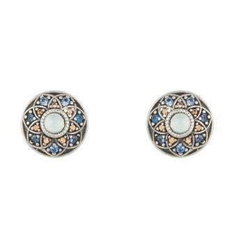 PENDIENTES SUNFIELD MANDALA AZUL