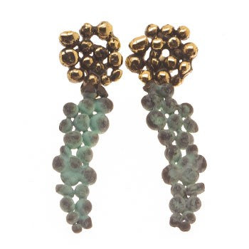 PENDIENTES DENOMINACION DE ORIGEN VERDE XL  FILI PLAZA