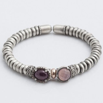 PULSERA RAIVE PLATA CUARZO ROSA