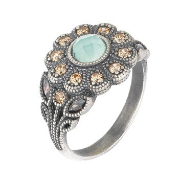 ANILLO SUNFIELD PETALO AZUL