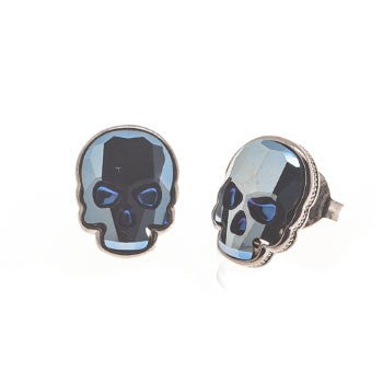 PENDIENTES CALAVERA AZUL