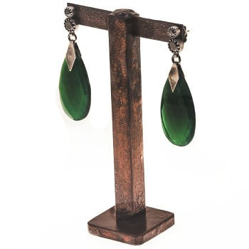 PENDIENTES CALCEDONIA VERDE