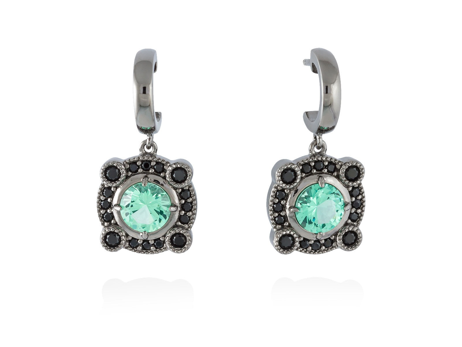 PENDIENTES RETRO VERDE