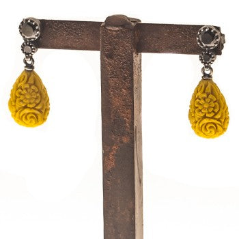PENDIENTES BAROQUE MOSTAZA