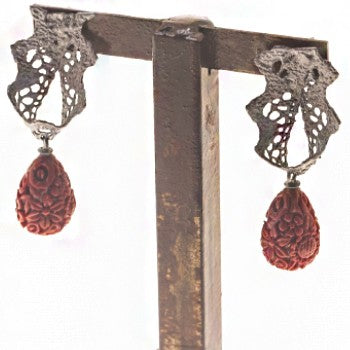 PENDIENTES BARROCO ROJO