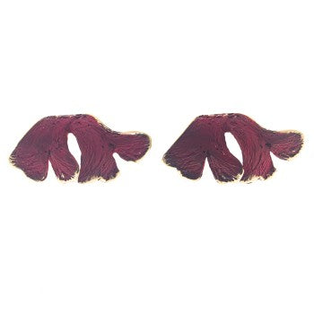 PENDIENTES FILI PLAZA PETALOS ROJO II