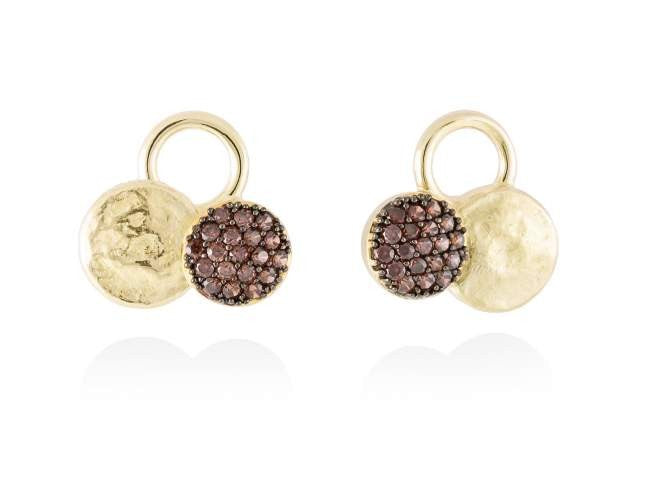 PENDIENTES CIRCLE MARRÓN