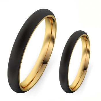 ALIANZAS CARBONO Y ORO AMARILLO