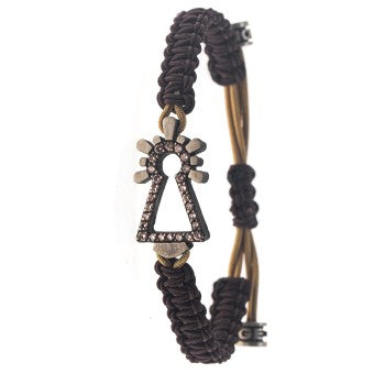 PULSERA VIRGEN XL BRILLANTES COÑAC