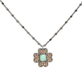 COLGANTE RAIVE TREBOL CALCEDONIA