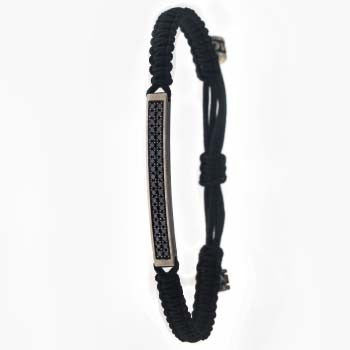 PULSERA SLAVE DOUBLE BLACK MACRAME