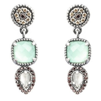 PENDIENTES RAIVE FLOK CALCEDONIA VERDE