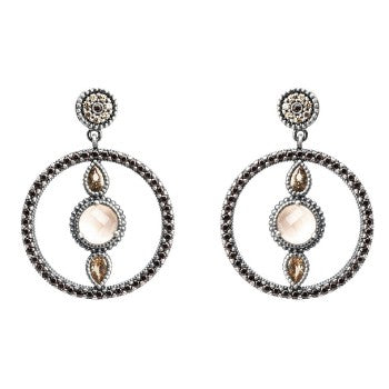 PENDIENTES RAIVE CIRCO CUARZO ROSA