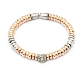 PULSERA RAIVE ORO ROSA CALCEDONIA