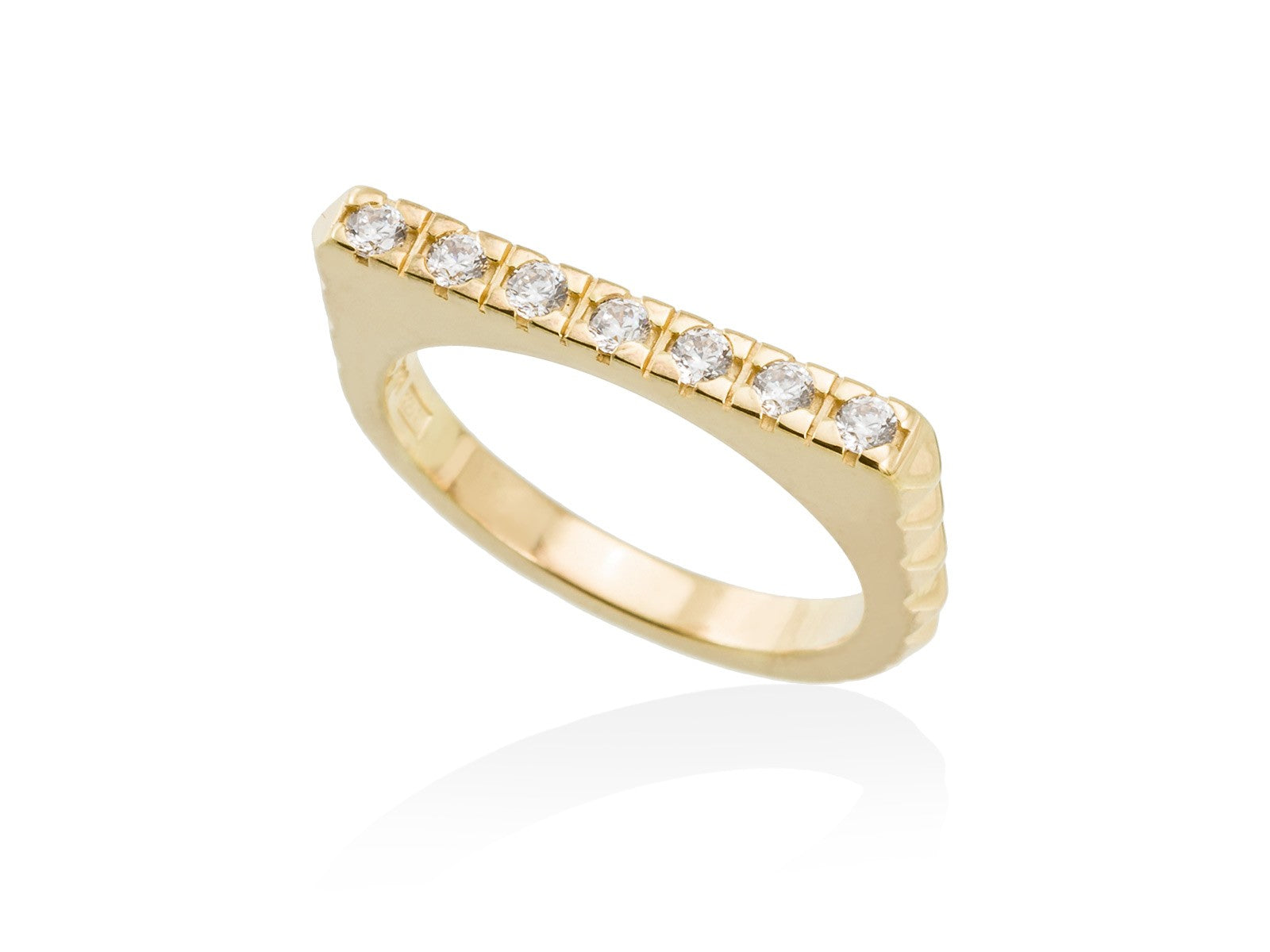 ANILLO CUADRADO DORADO