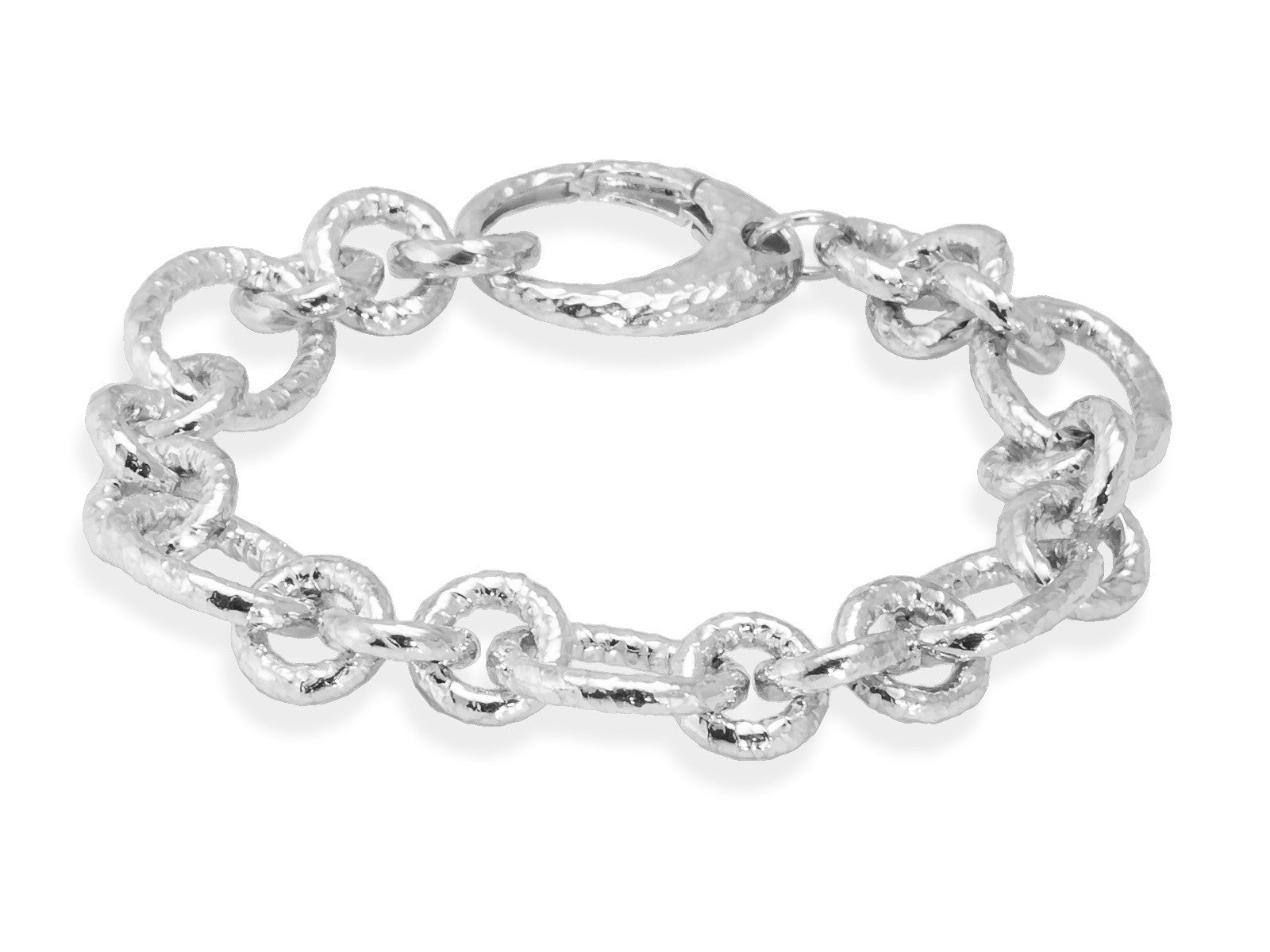 PULSERA TEXTURE XL PLATA