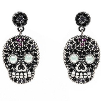 PENDIENTES RAIVE CALAVERA COLGADA L BLACK