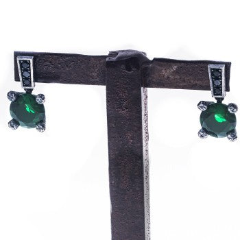 PENDIENTE PRINCES XL VERDE ESMERALDA