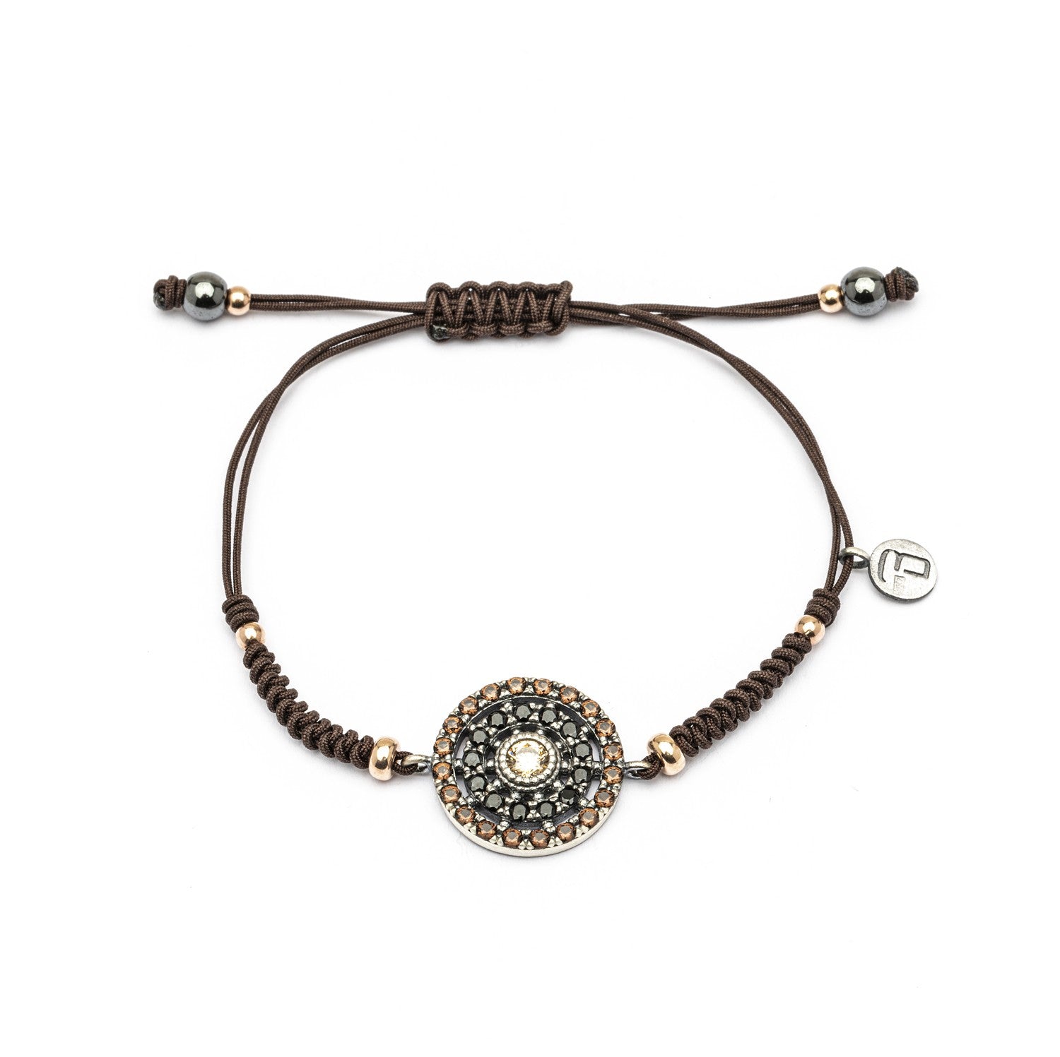 PULSERA RAIVE BOTON HEMATITE