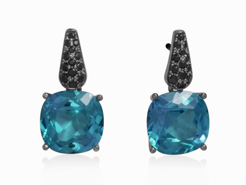 PENDIENTES JAIPUR CUARZO AZUL