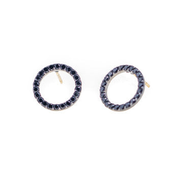 PENDIENTES ARO BTE NEGRO