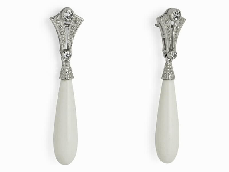 PENDIENTES AGATA BLANCAS