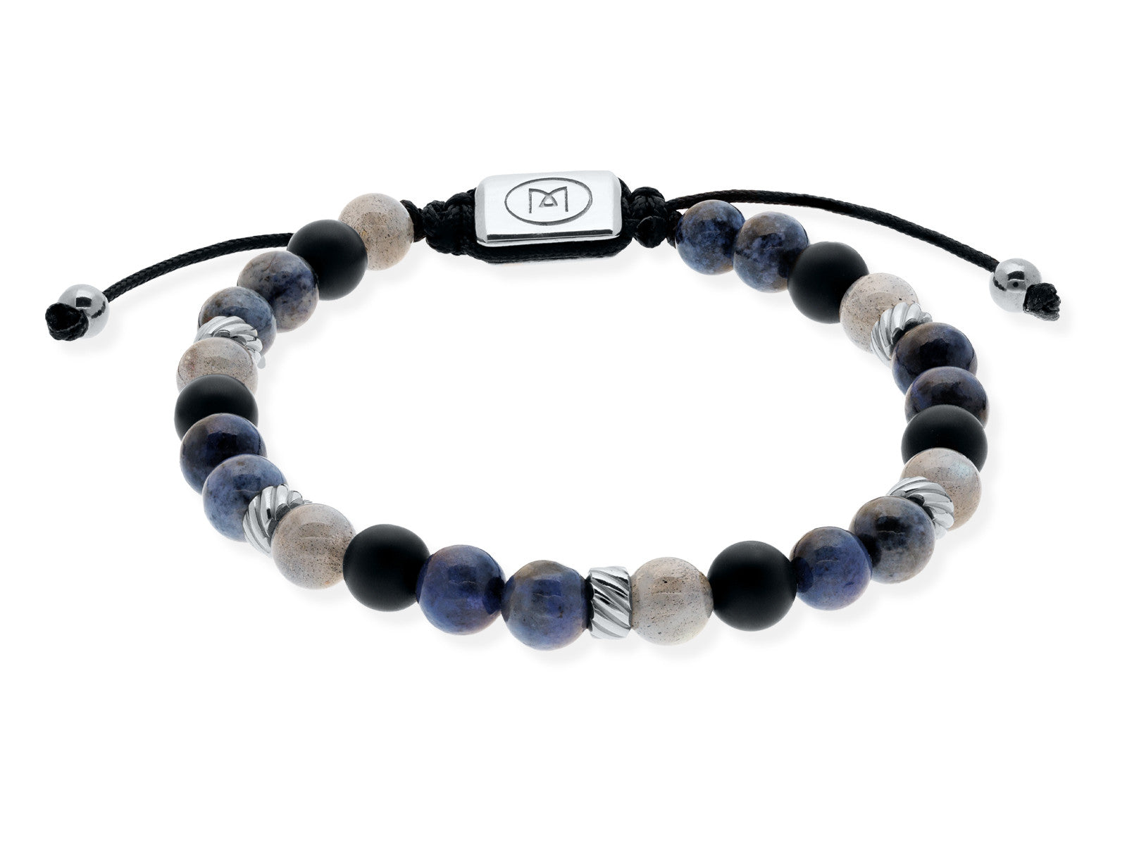 PULSERA MARINA ONIX DUMORTIERITA