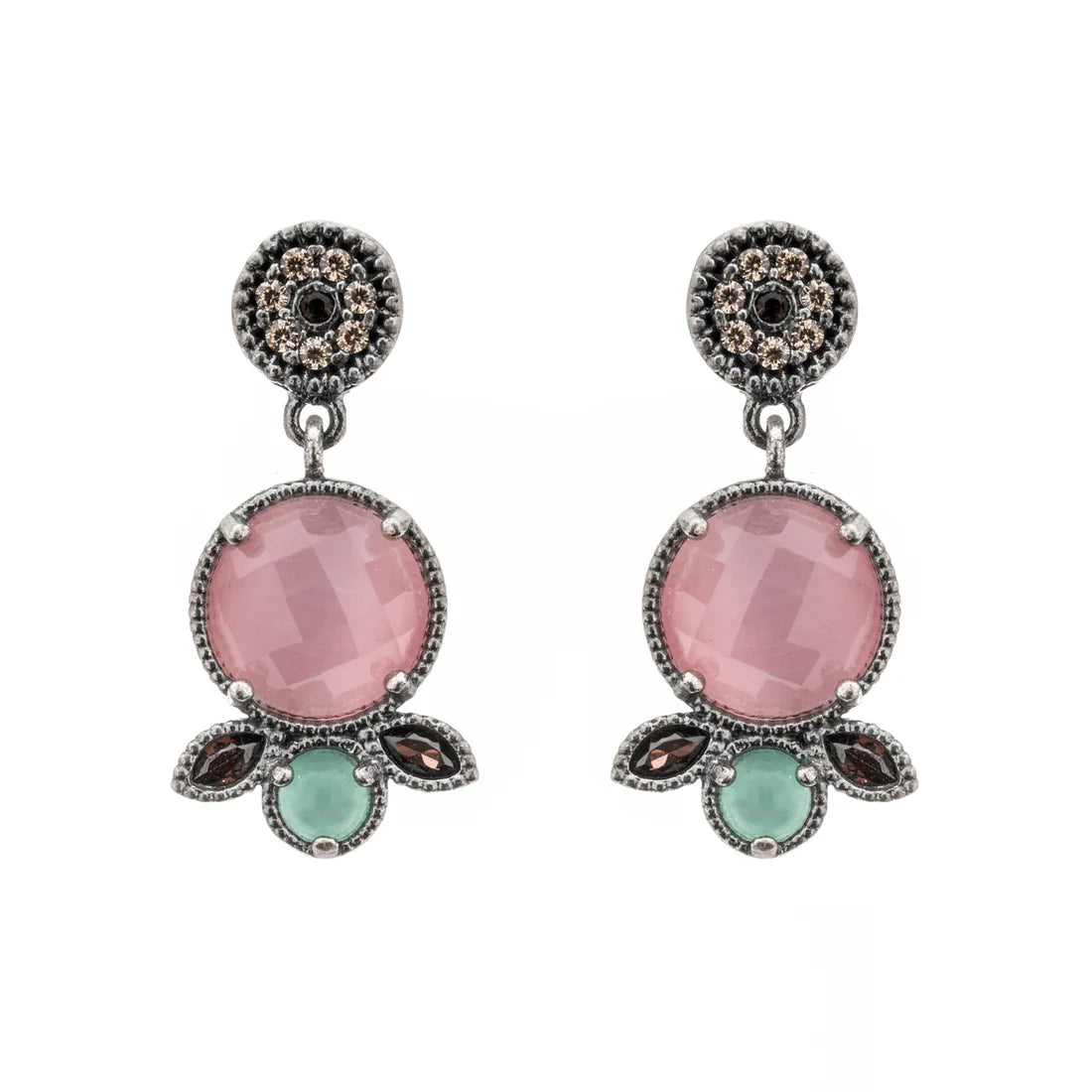 PENDIENTE RAIVE FIGURA ROSA