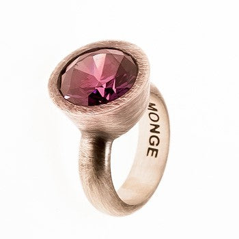 anillo botton morado
